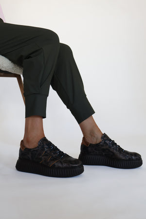 Wonders - A-5201 Leopard Slip On Trainer