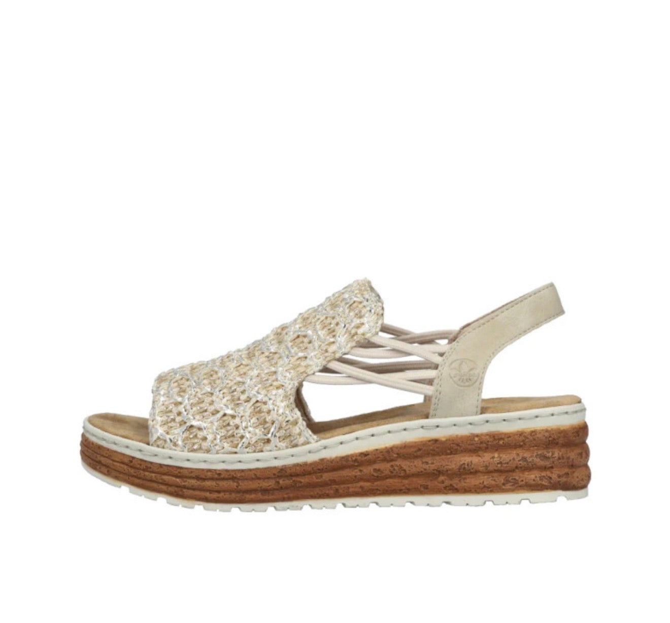 Rieker - 62741 Metallic Weave Espadrille