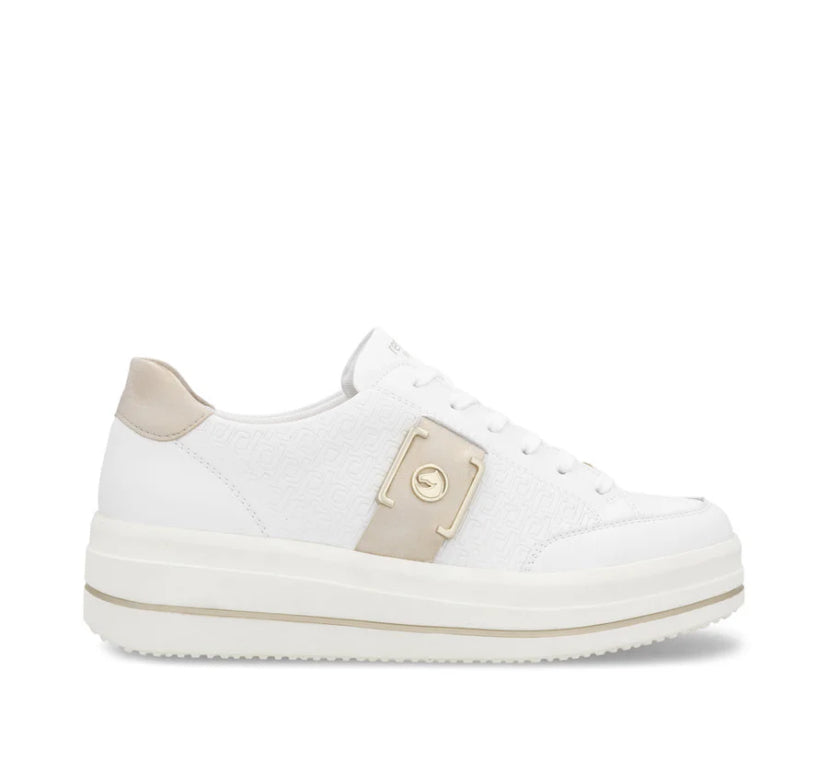 Remonte - D1C07 White & Gold Trainer