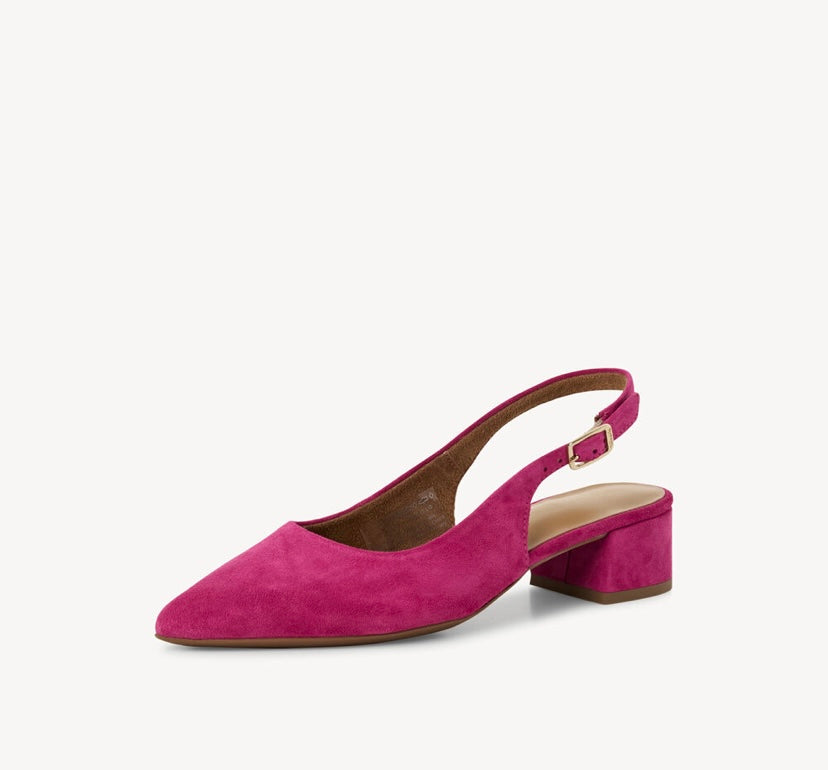 Tamaris - 29500 Pink Suede Sling Back