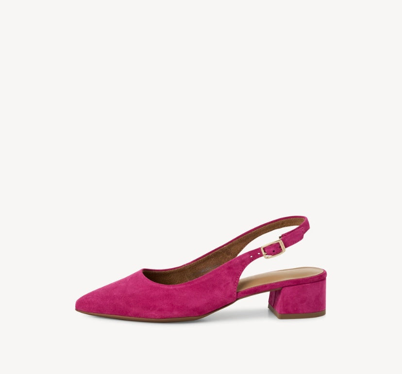 Tamaris - 29500 Pink Suede Sling Back