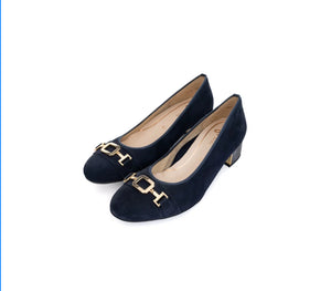 Ara - 35832 Navy Suede Court Shoe