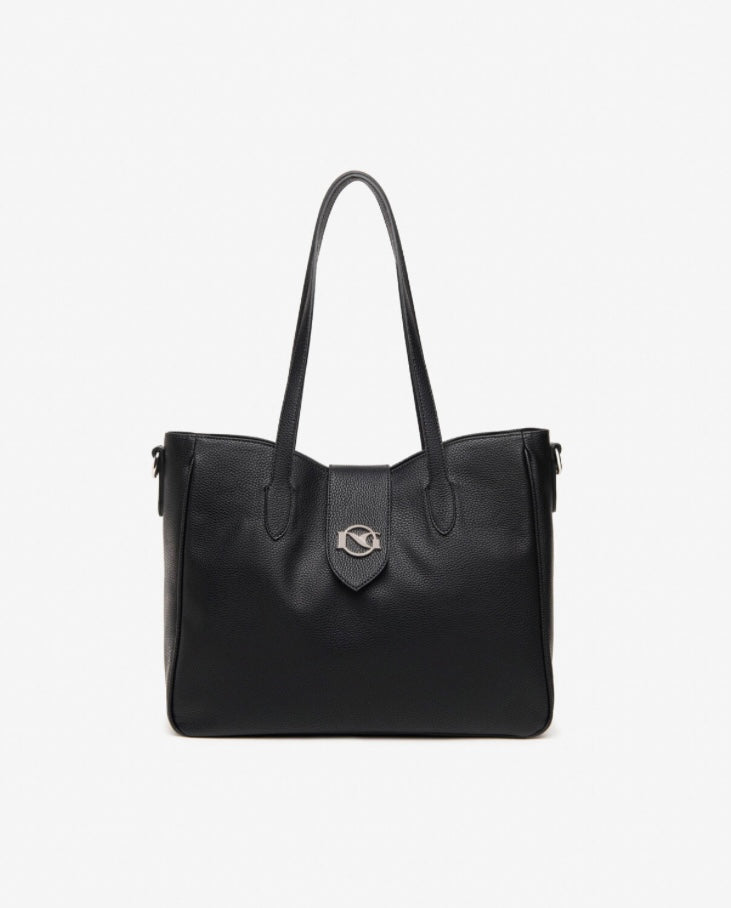 NeroGiardini -I443860 Black Leather Shoulder Bag