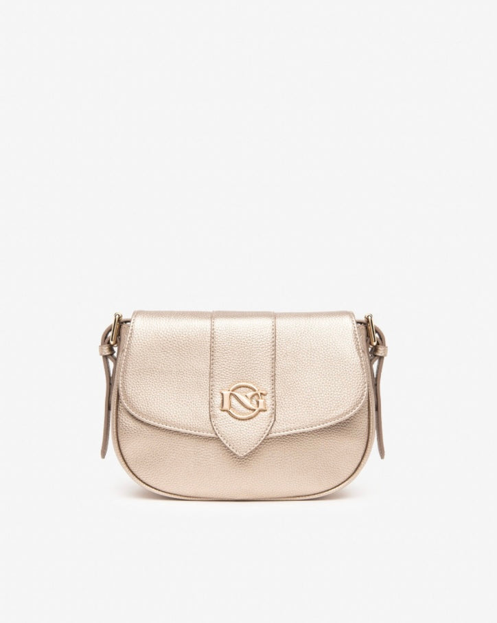 NeroGiardini - I443865D Gold Crossbody Leather Bag