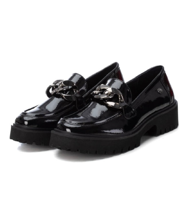 XTI - 143205 Black Patent Chunky Loafer