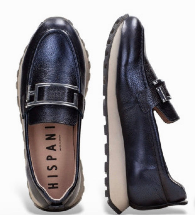 Hispanitas - H1243621 Navy Leather Loafer