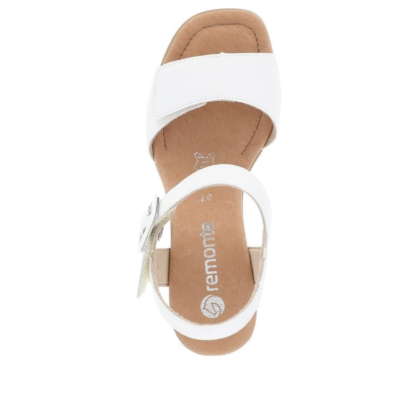 Remonte - D1K51-81 White Leather Sandal