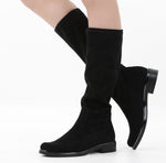 Caprice - 25512 Black Stretch Flat Knee High Boot