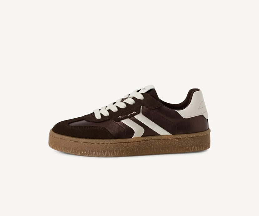 Tamaris - 1-23723 Brown Leather Suede Trainer