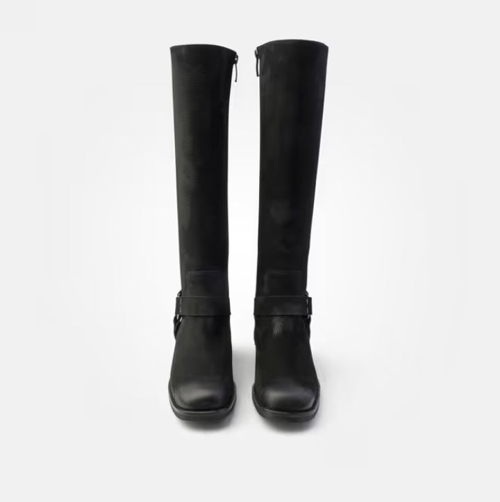 Paul Green - 8196 Black Knee High Boot