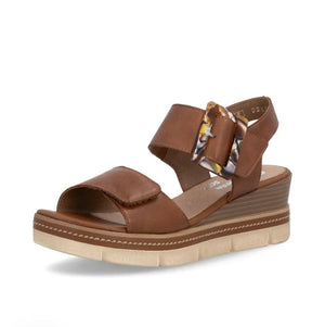Remonte -D2L53- Tan Wedge Sandal