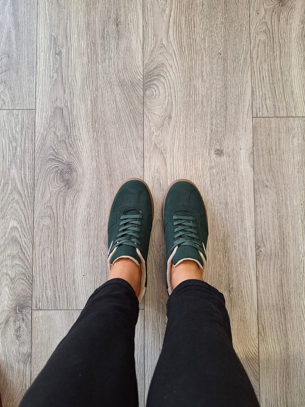Rieker - M7692 Bottle Green Platform Trainer
