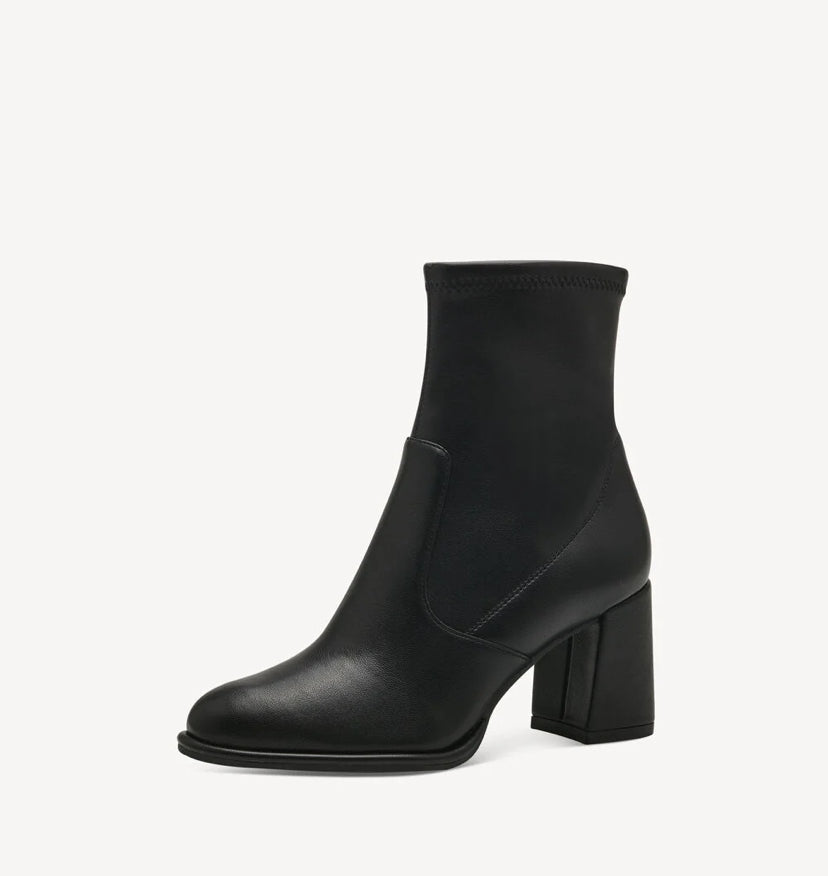 Tamaris - 1-25357 Black Sock Ankle Boot