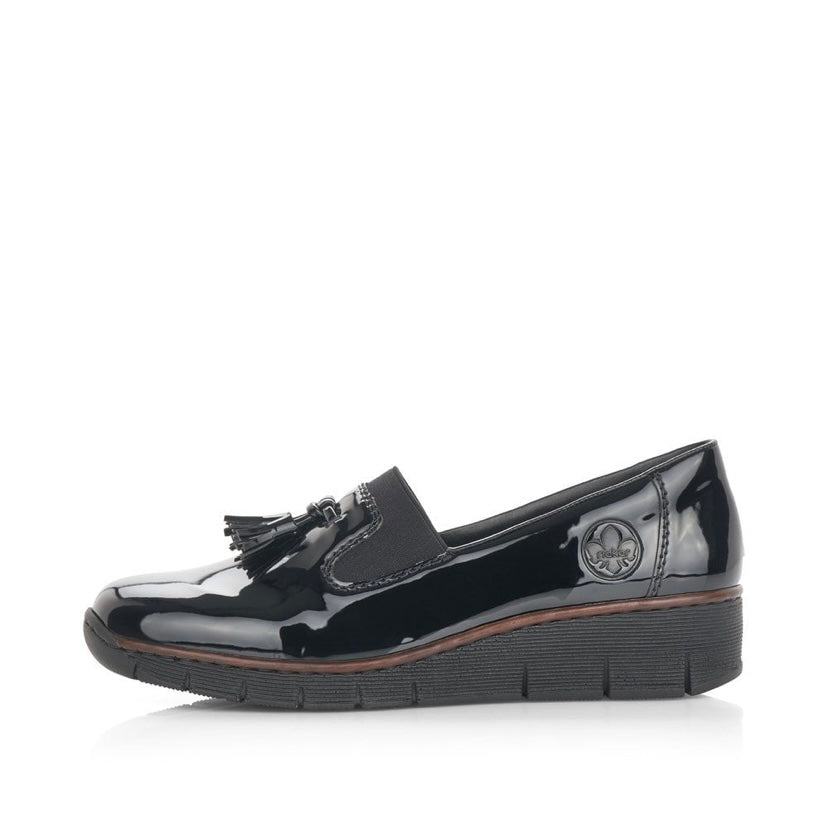 Rieker - 53751 Black Wedge Loafer