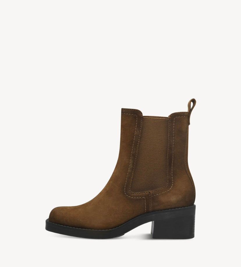 Tamaris - 25309 Camel Suede Chelsea Boot