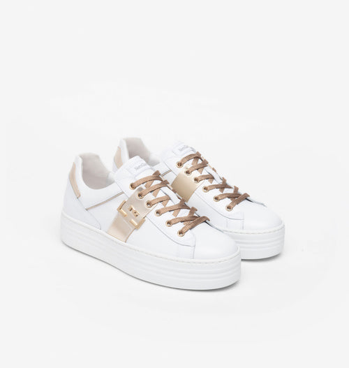 Nerogiardini - I308413D White and Gold NG Trainer