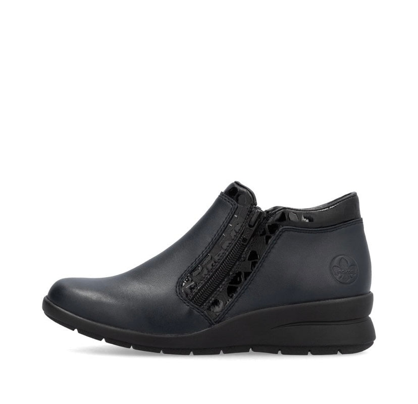 Rieker - L4883-14 Navy Leather Shoe Boot