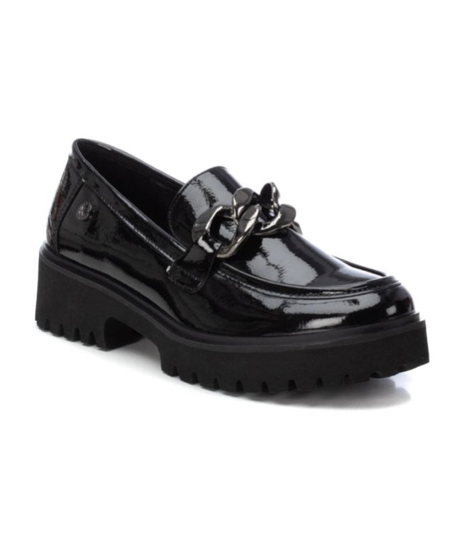 XTI - 143205 Black Patent Chunky Loafer