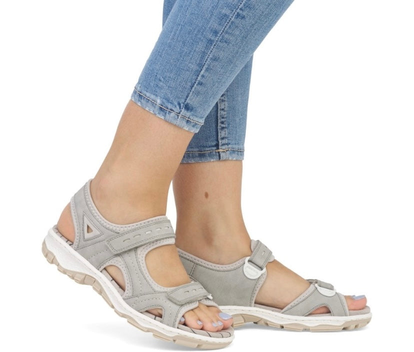 Rieker - 68866 Grey Walking Sandal