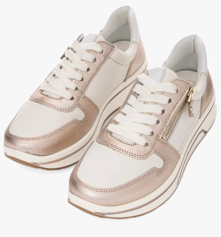 Ara - 27540 Cream & Gold Trainer