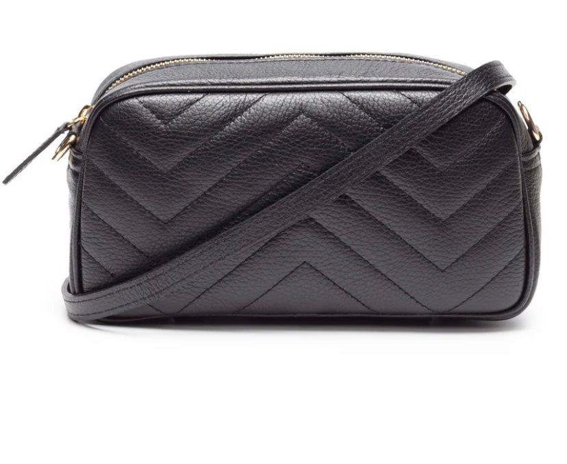 Elie Beaumont - Black Leather Quilted Crossbody Bag