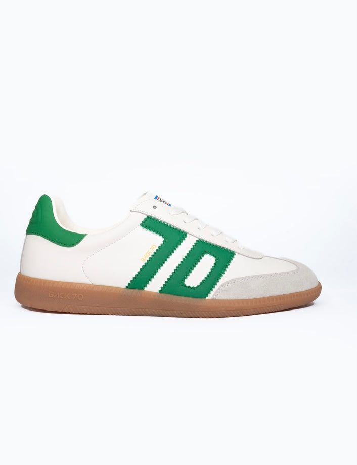 Back 70 - 2505-13 White & Green Trainer