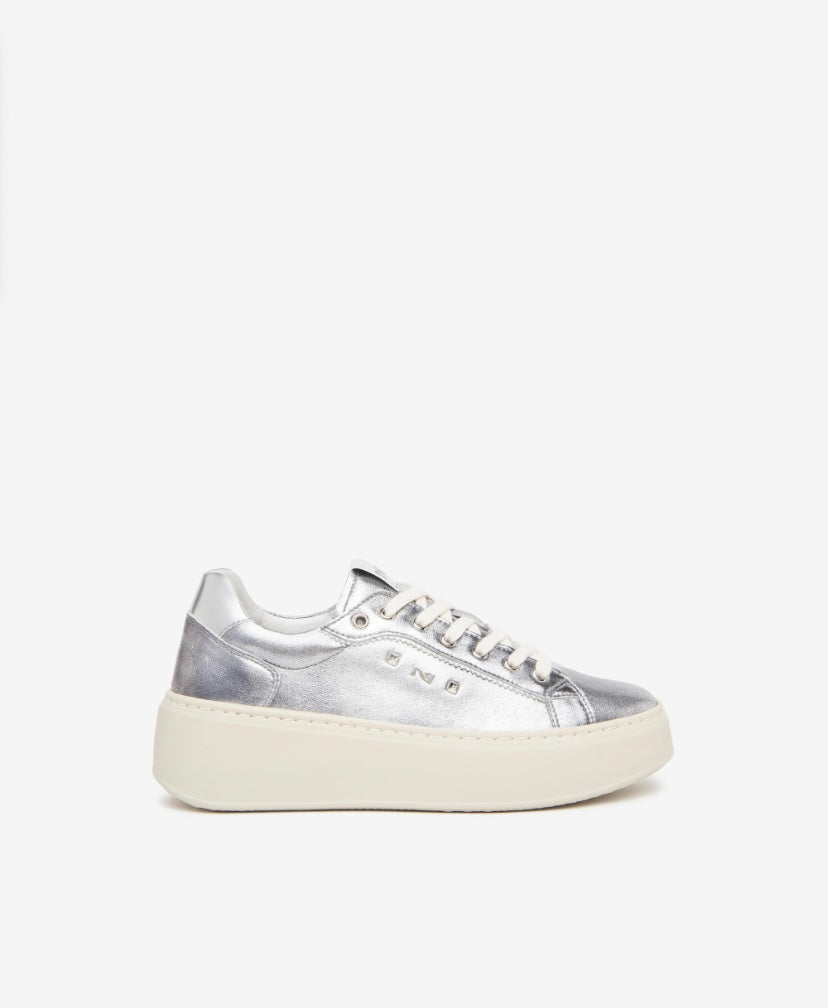 NeroGiardini - I411623D Silver Leather Trainer