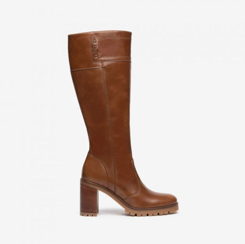 NeroGiardini - I3089832D Tan Leather Knee High Boot
