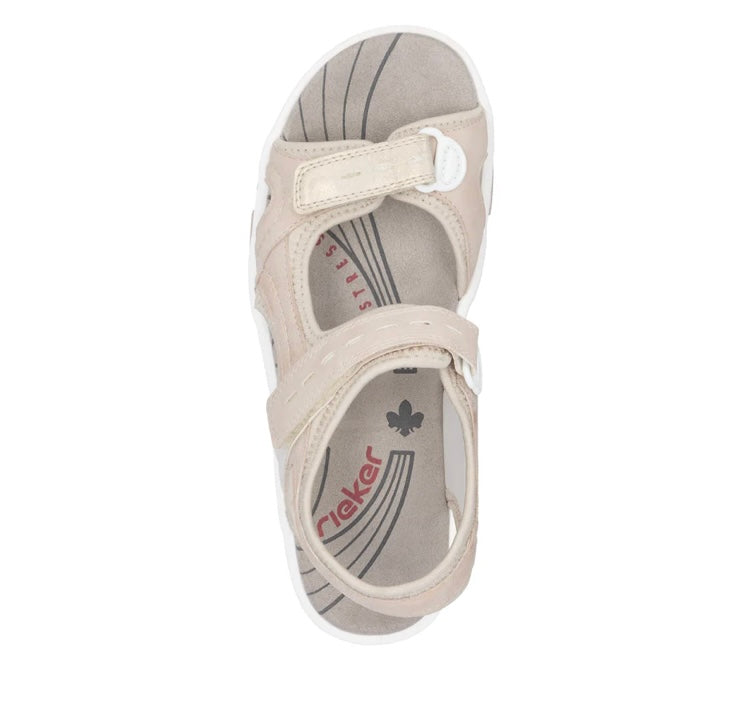 Rieker - 68866 Blush Pink Velcro Sandal