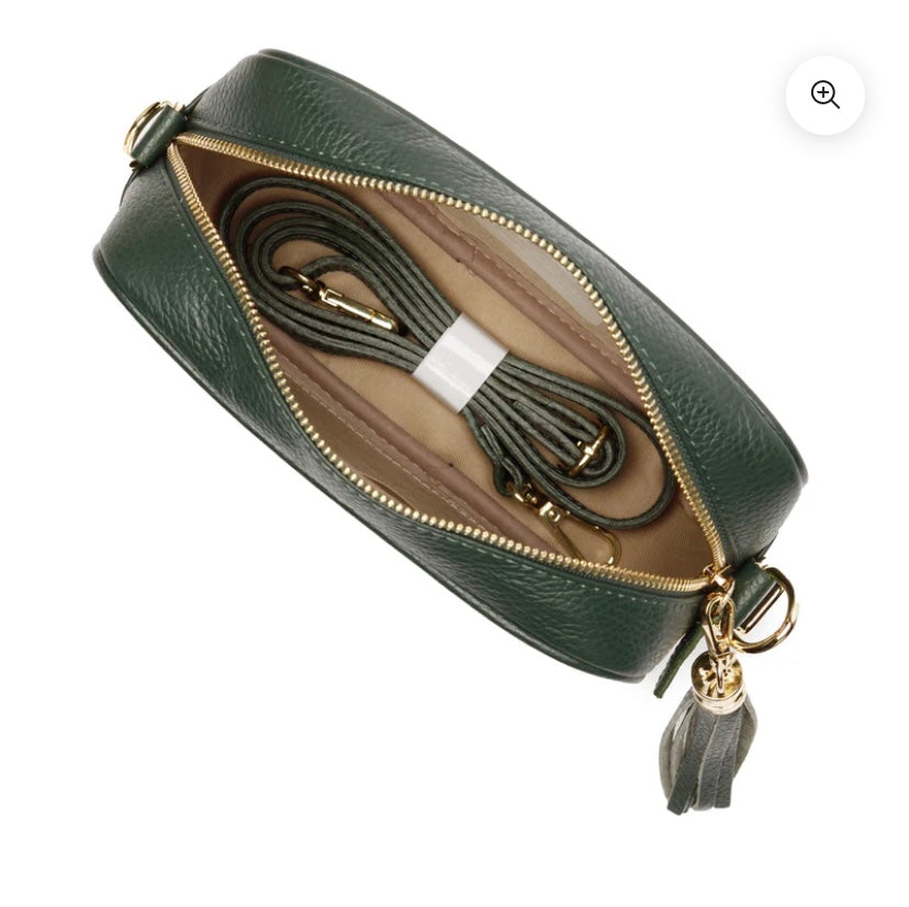 Elie Beaumont - Bottle Green Leather Crossbody Bag