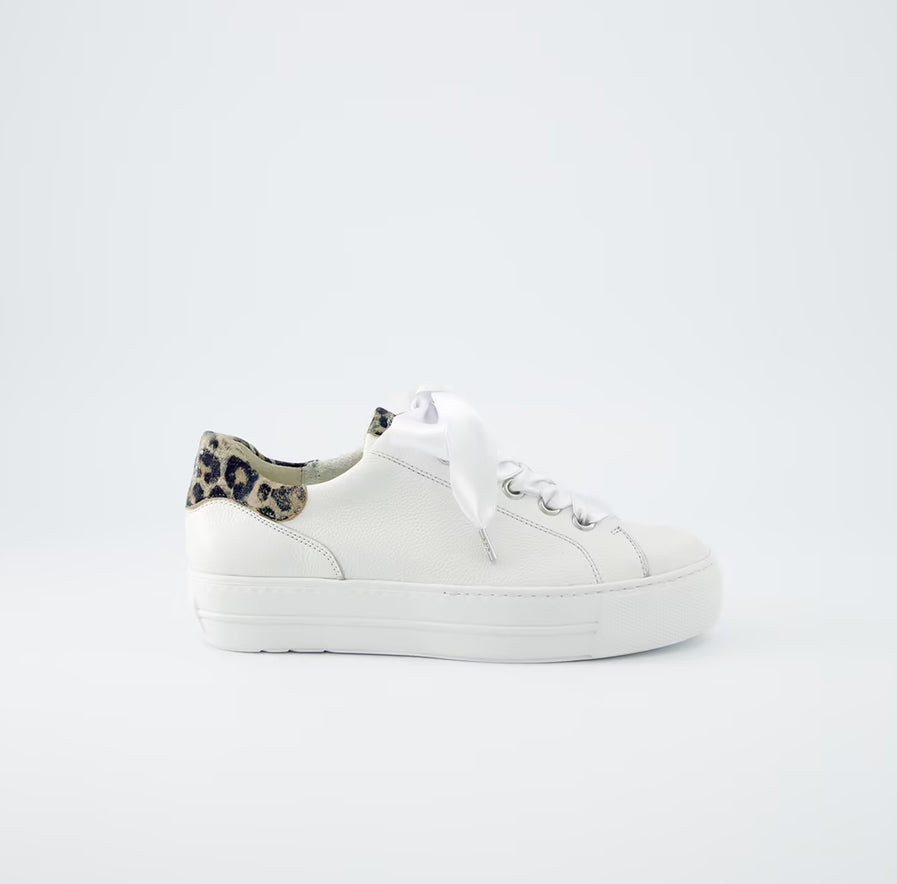 Paul Green - 5520 White Ribbon Lace Trainer