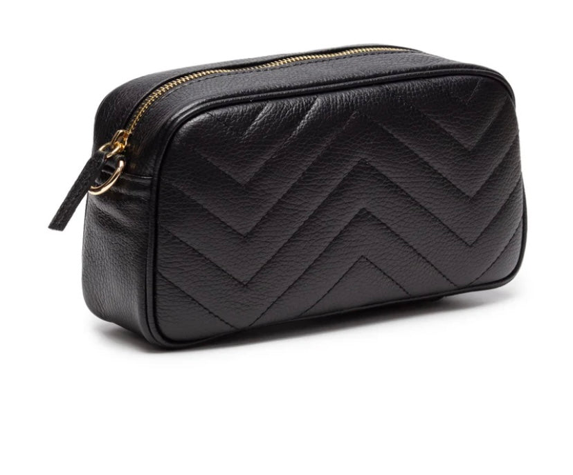 Elie Beaumont - Black Leather Quilted Crossbody Bag