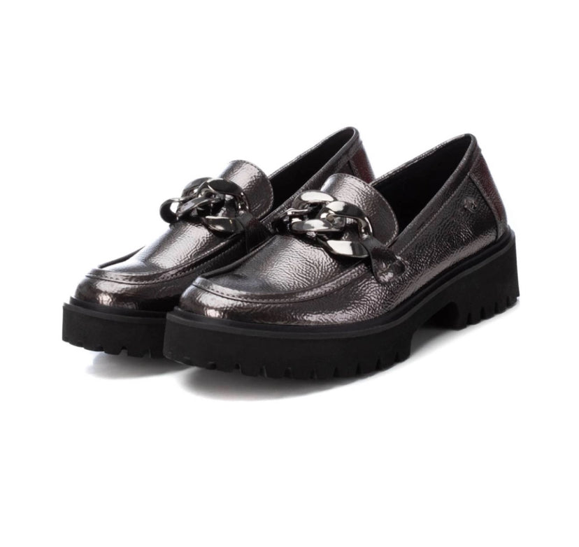 XTI - 143205 Pewter Patent Chunky Loafer