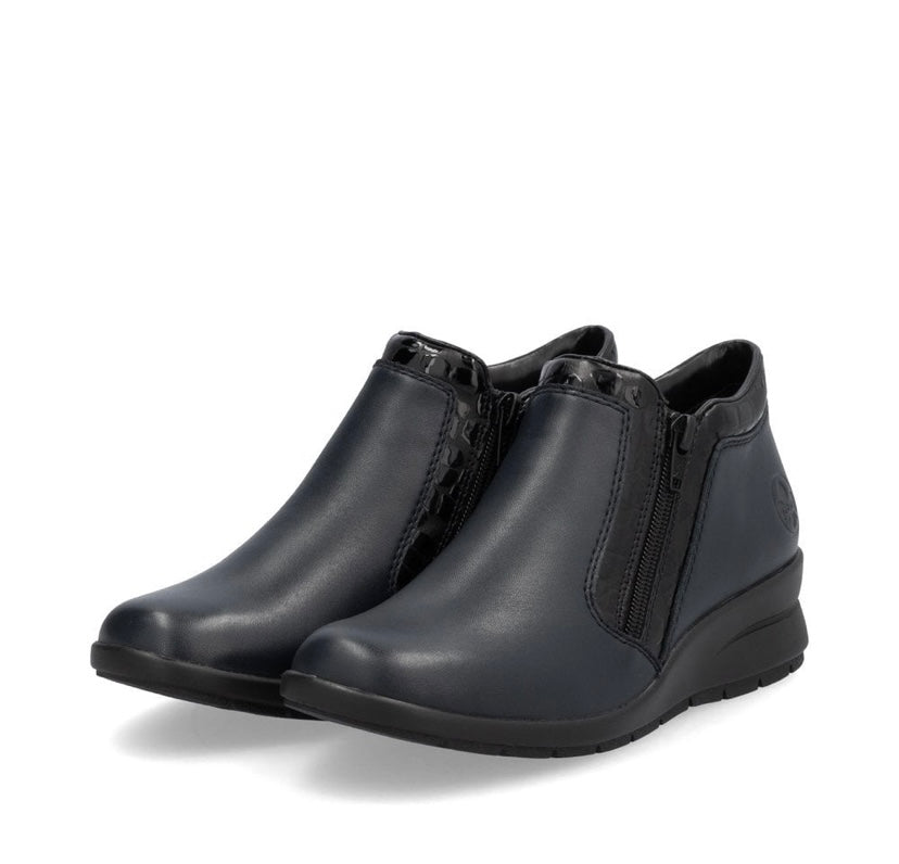 Rieker - L4883-14 Navy Leather Shoe Boot