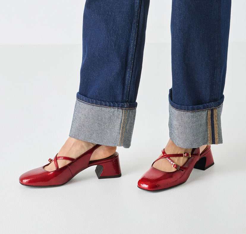 Tamaris - 29661 Red Patent Sling Back