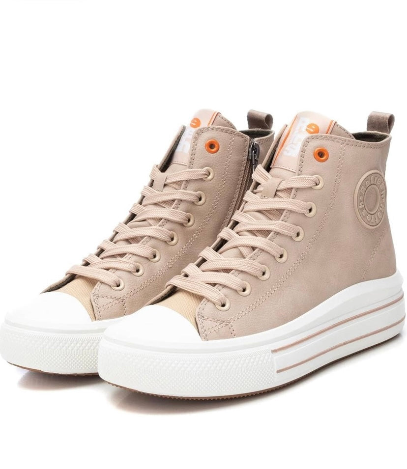 Refresh -172284 Beige Leather Hi-Top