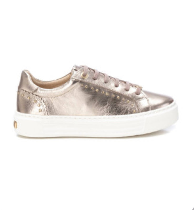 Carmela - 161762 Gold Leather Trainer