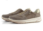 Ara - 12-32440 Taupe Leather and Suede Trainer
