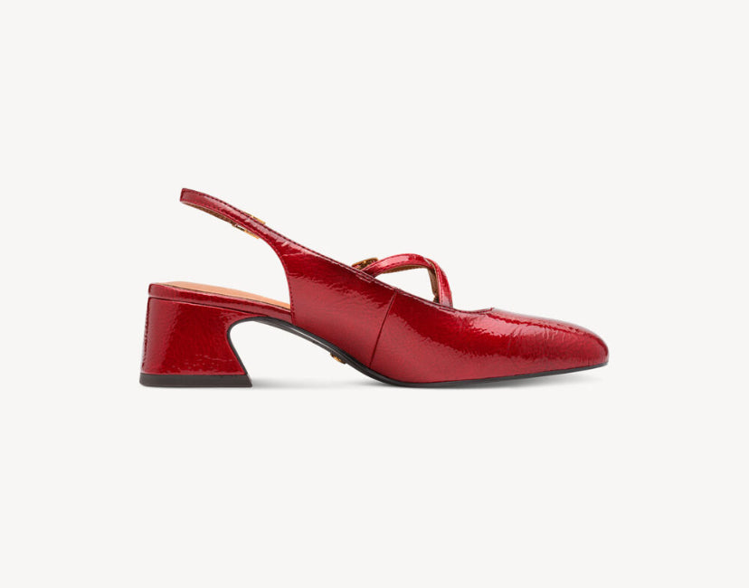 Tamaris - 29661 Red Patent Sling Back