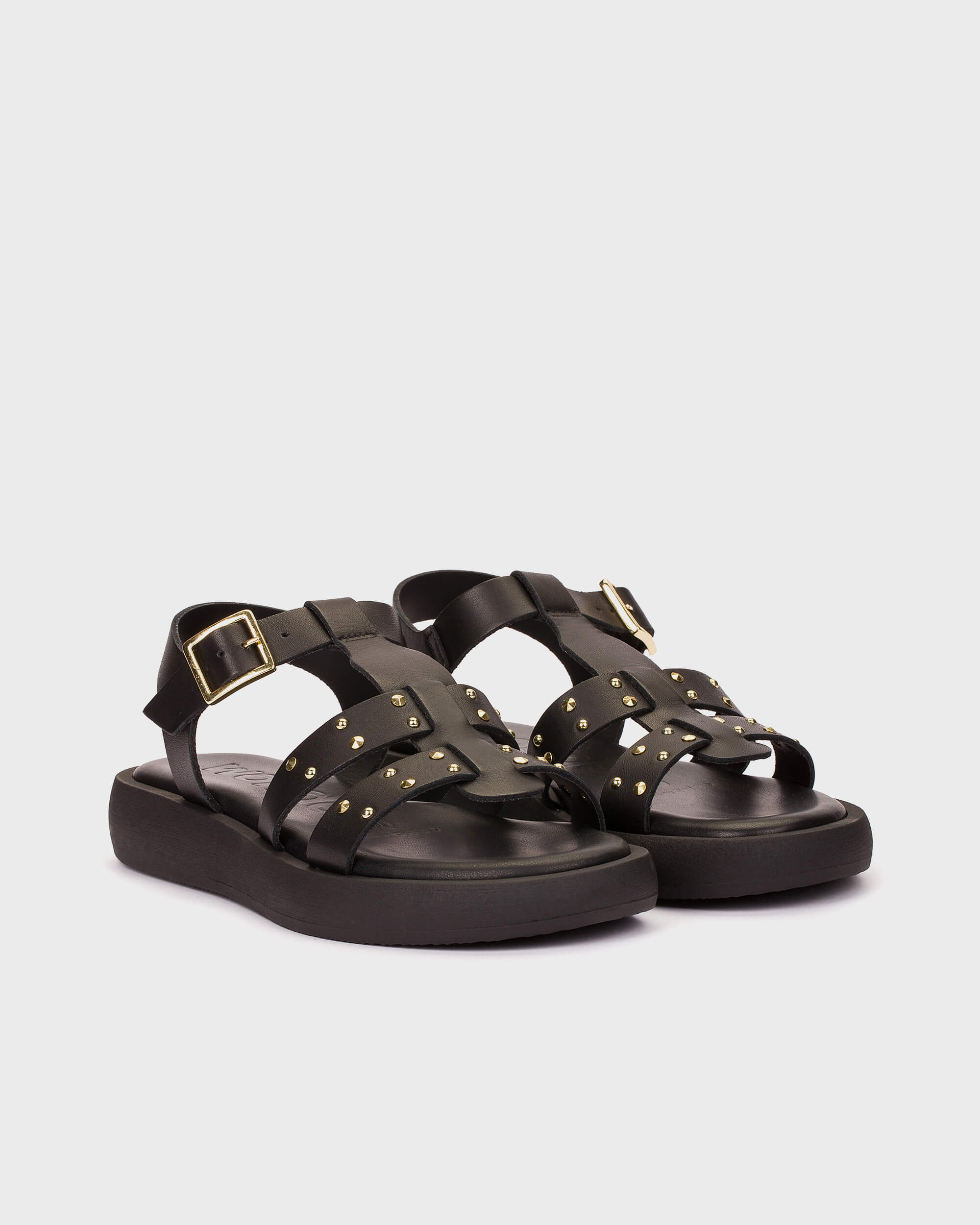 Wonders - AB-1567 Black Stud Sandal