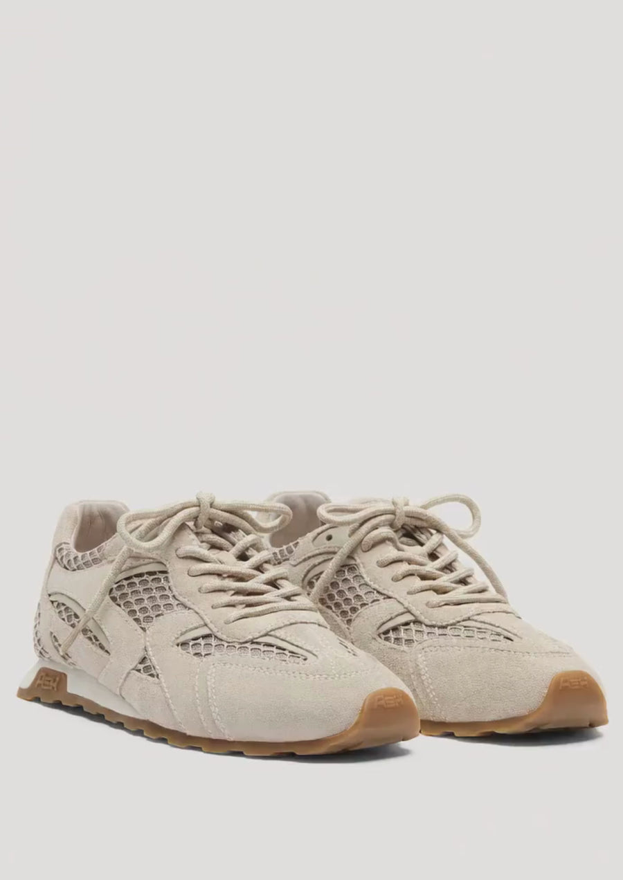 Ash - Kasar Net Taupe Trainer