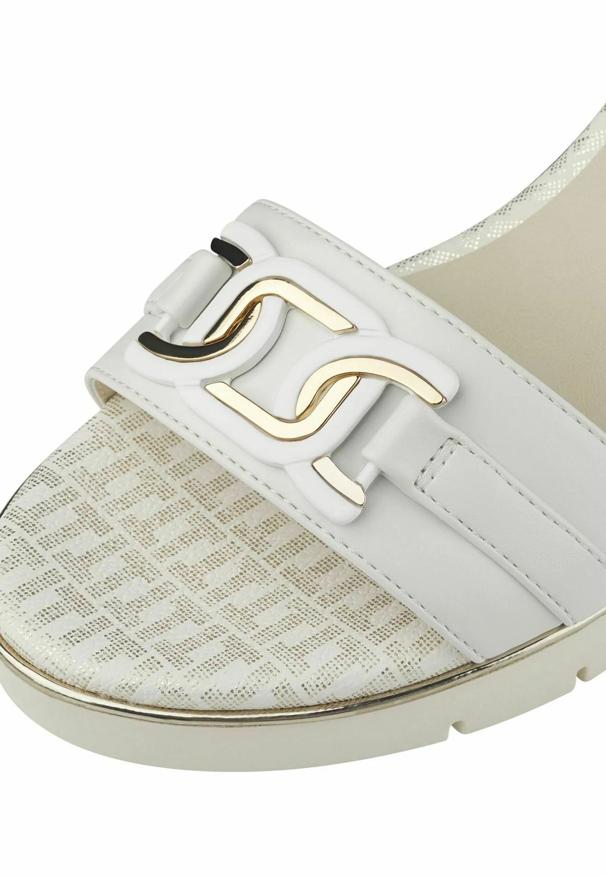 Tamaris - 28702 White Wedge Velcro Sandal