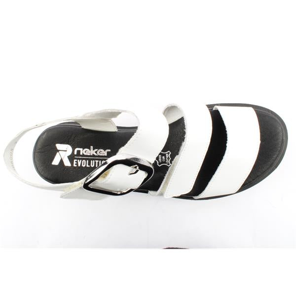 Rieker - W1650-80 White Velcro Sandal