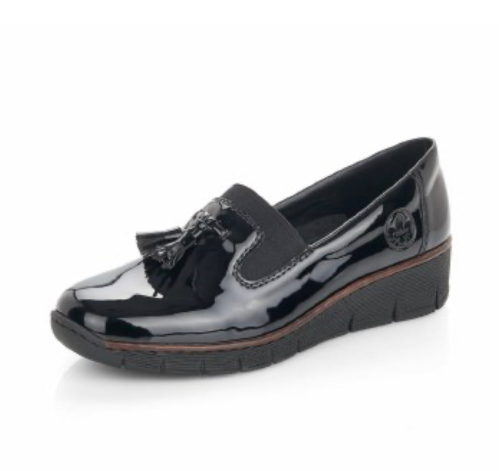 Rieker - 53751-00 Black Patent Loafer