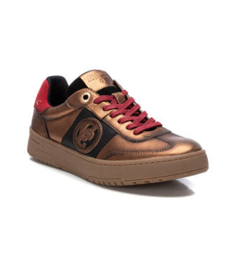 Carmela - 161957 Bronze & Red Leather Trainer