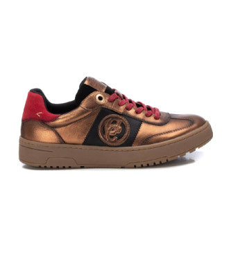 Carmela - 161957 Bronze & Red Leather Trainer