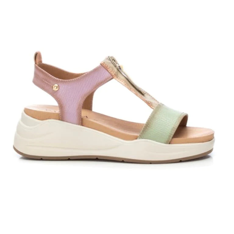 Carmela - 161550 Green & Pink Multi Leather Sandal
