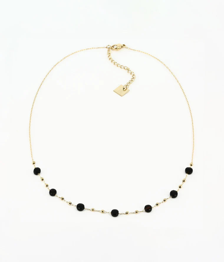 ZAG Bijoux - SNS10579 Zoé Gold & Black Necklace