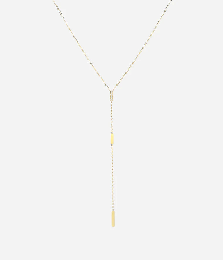 ZAG Bijoux - SNS18190 “Prego” Gold Drop Necklace