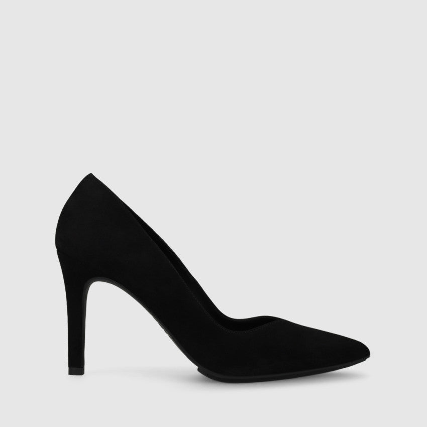 Lodi - Rabot Black Suede Court shoe